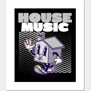 HOUSE MUSIC  - Character (grey) Posters and Art